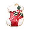 Christmas Theme Alloy Enamel Pendants ENAM-D060-04E-1