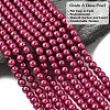 Eco-Friendly Dyed Glass Pearl Round Beads Strands HY-A008-6mm-RB058-3