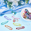 26Pcs 13 Colors Spray Painted Iron Brooch Findings IFIN-SC0002-06-4