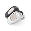 Alloy Magnetic Clasps with Loops PALLOY-P223-B01-04-3