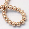 Baking Painted Pearlized Glass Pearl Round Bead Strands HY-Q003-4mm-11-4