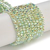 Electroplate Glass Beads Strands GLAA-Q105-04O-1