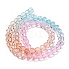 Transparent Painted Glass Beads Strands DGLA-A034-T6mm-A19-5