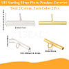 4Pcs 2 Colors 925 Sterling Silver Pin to Pendant Converter STER-BBC0009-17B-2