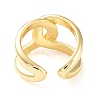 Brass Knot Open Cuff Rings for Women RJEW-D016-09G-3