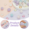 45pcs 3 styles Transparent Crackle Acrylic Beads TACR-PH0001-76-4