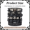 6Pcs 6 Styles PU Imitation Leather Braided Bracelets BJEW-CL0001-52-2