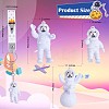 3Pcs Astronaut Keychain Cute Space Keychain for Backpack Wallet Car Keychain Decoration Children's Space Party Favors JX317C-2