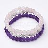 Mixed Gemstone Beaded Stretch Bracelet Sets BJEW-JB02622-1