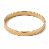 304 Stainless Steel Tartan Textured Hinged Cuff Bangles for Women SA-CBAC920-10G-4