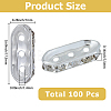 100Pcs Alloy Crystal Rhinestone Spacer Bars FIND-SC0021-30-2