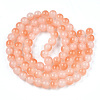 Baking Paint Imitation Jade Glass Round Bead Strands DGLA-N003-10mm-07-2