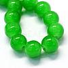 Baking Paint Imitation Jade Glass Round Bead Strands DGLA-Q021-8mm-10-2