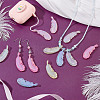 24Pcs 6 Colors UV Plating Acrylic Pendants FIND-PH0027-34B-4