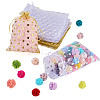 16Pcs 2 Colors Hot Stamping Polka Dot Organza Jewelry Drawstring Bags ABAG-TADJ0001-06D-2
