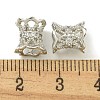 Rack Plating Brass Micro Pave Cubic Zirconia Beads KK-K386-04P-2