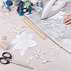 Peony Polyester Embroidery Ornament Accessories PATC-WH0008-04C-3