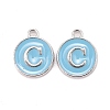 Platinum Plated Alloy Enamel Charms LS-X-ENAM-S118-04C-P-1