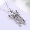 Cute Sterling Silver Pendant Necklaces NJEW-BB29109-1