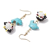 Synthetic Turquoise Dangle Earrings EJEW-MZ00254-4