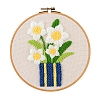 Flower Pattern DIY 3D Yarn Embroidery Painting Kits for Beginners PW-WG22484-06-1