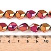 Electroplate Glass Beads Strands EGLA-T021-10F-4