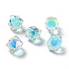 Two Tone UV Plating Rainbow Iridescent Acrylic Beads TACR-D010-02-2