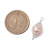 Copper Wire Wrapped Shell Pearl Pendants PALLOY-JF03115-01-2