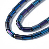 Electroplate Transparent  Glass Beads Strands EGLA-T023-02-D01-3