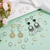 SOFPLATE 80Pcs 2 Color 304 Stainless Steel Leverback Earring Findings STAS-SP0001-17-4