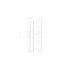 2Pcs 2 Styles Acrylic Rulers AJEW-WH0270-327-7