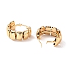 PVD Vacuum Plating 304 Stainless Steel Rectangle Tile Hoop Earrings for Women X-EJEW-F280-19G-2