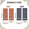 2Pcs 2 Style Leather Tape Measure Clip for Belt AJEW-GF0007-76-2