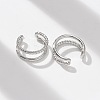 Brass Cuff Earrings EJEW-I249-16P-1