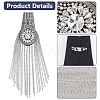 Fashion Iron Chain Tassel Epaulettes AJEW-WH0419-16P-3