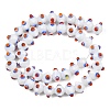 Handmade Bumpy Lampwork Beads Strands LA-CBA05D6-01-03-4