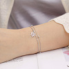304 Stainless Steel Star of David Chai Charm 2-Strand Chain Bracelets for Women WGF5AD7-03-1