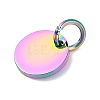 Ion Plating(IP) 304 Stainless Steel Pendants STAS-I311-32B-RC-2