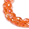 Transparent Electroplate Glass Beads Strands EGLA-N013-T8mm-B09-3
