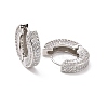 Clear Cubic Zirconia Hinged Hoop Earrings KK-D079-06P-2