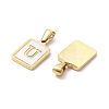 Ion Plating(IP) 304 Stainless Steel Pave Shell Pendants STAS-G327-01G-U-2