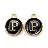 Golden Plated Alloy Charms X-ENAM-S118-02P-1