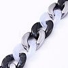 Imitation Gemstone Style Handmade Acrylic Curb Chains AJEW-JB00534-01-1
