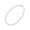 Clear Cubic Zirconia Tennis Necklace NJEW-E038-02P-1