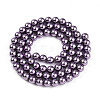 Baking Paint Pearlized Glass Pearl Bead Strands HY-N002-5mm-A14-3