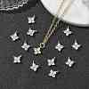 SHEGRACE Brass Cubic Zirconia Charms XGRQ4H913-680G-A-4