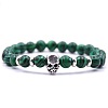 Synthetic Malachite Stretch Bracelets OR4377-8-1