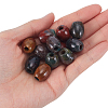 15Pcs Natural Indian Agate European Beads G-SP0001-46-6