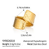 304 Stainless Steel Cuff Open Rings for Women WS3424-2-1