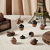 8Pcs 2 Styles Natural Wood Locket Pendants WOOD-GA0001-72-5